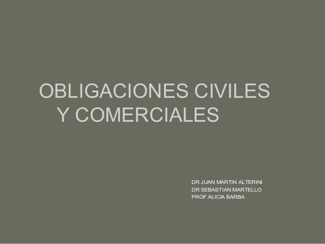 derecho obligaciones civiles comerciales alterini